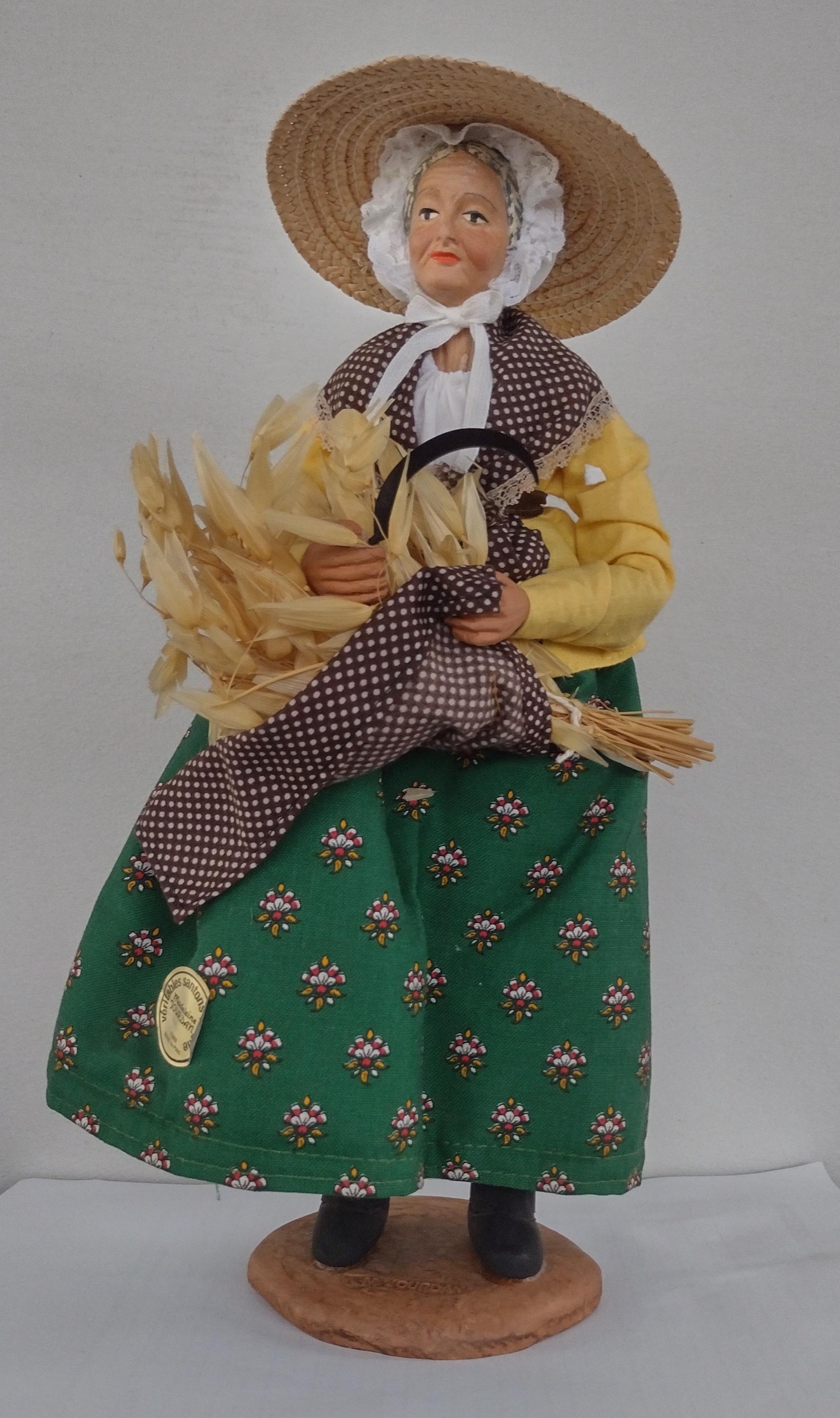Traditional French Provence Terracotta Figurines Signed M