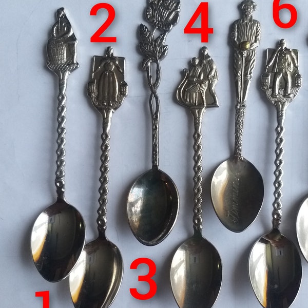 Dutch, Canadian souvenir vintage collector spoon. Gift from Holland. Gift from Timmins. Dutch Canadian spoons. #131