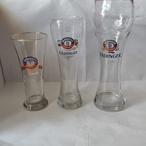 Erdinger Weissbier Pikantus 0.25l 0.3l 0.5l german Beer glass with gold rim, beer drinking barware glass 250ml 300ml 500ml