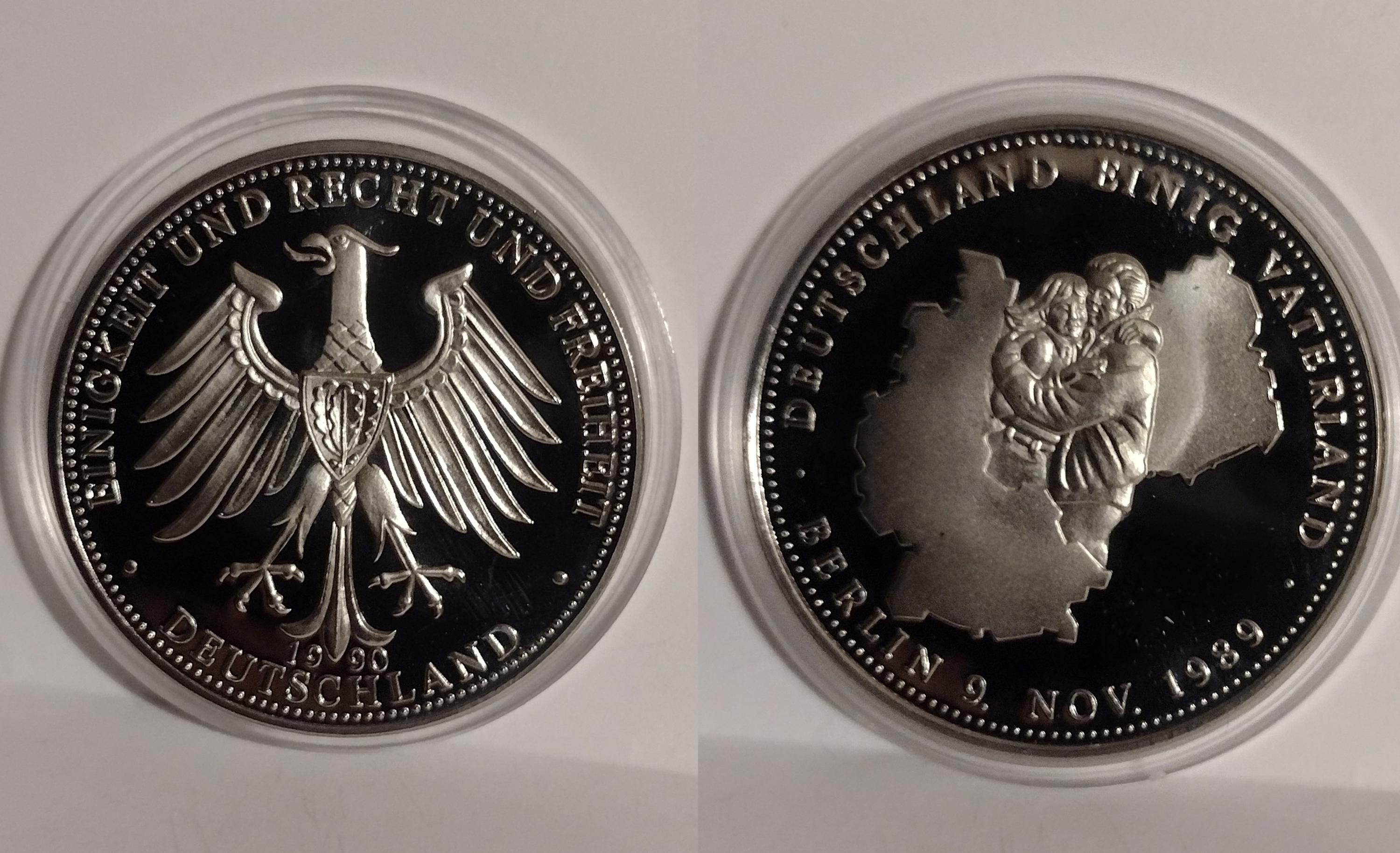 ドイツ記念メダル 統一祖国、ドイツ再統一 1990 年。40 mm。 - Etsy 日本