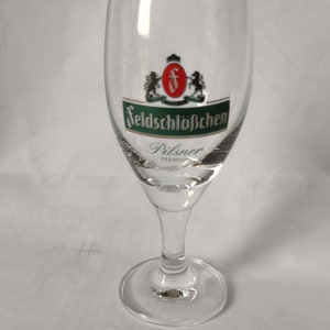 Feldschlößchen Feldschlosschen Dresden pilsener tulip beer glass 0.3l, 0.05l, Collectible German Beer Glass, Pilsner Glass, 300ml, 50ml image 10