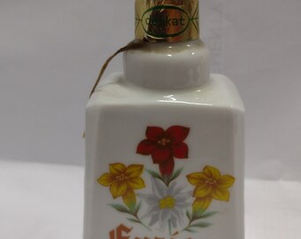 Vintage Enzian liquor Porcelain Collectible bottle. Fine china lichte. Made in GDR.