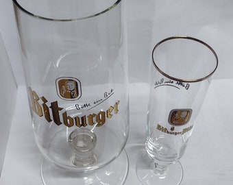 Très grand verre tulipe à bière BitBurger environ 2,6 l, 0,4 l de bière allemande en verre 2600 ml, 400 ml