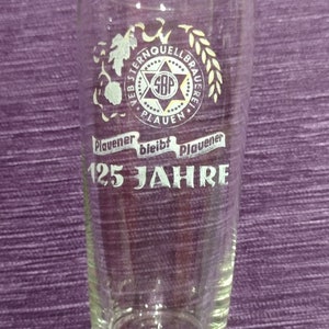 125 Years VEB Sternquell brewery Plauen 1982. SBP. Collectible German Beer tulip Glass, beer drinking glassware 250 ml.