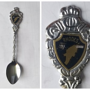 Rhodes Greece souvenir vintage collector spoon. Gift from Rhodes. Greek spoons. #130