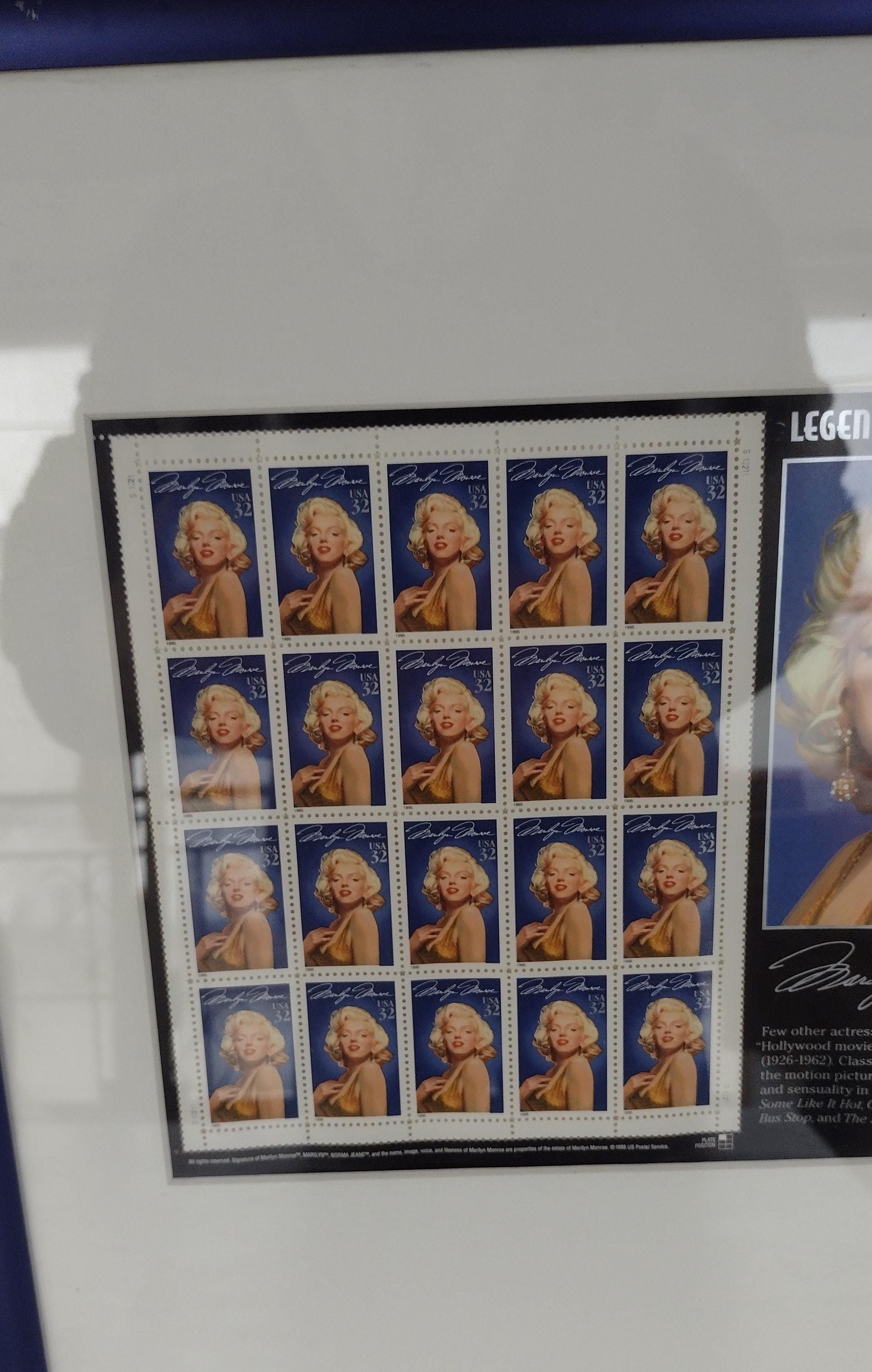 切手。アメリカ32セント切手。 マリリン モンロー 32 セント米国郵便切手、未使用、ハリウッドの伝説