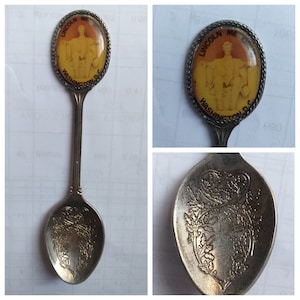 Lincoln memorial Washingron USA souvenir vintage collectible silver plated spoon. American spoon #85.