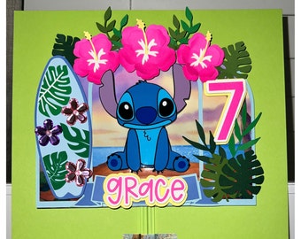 Stitch Inspired Cake Topper