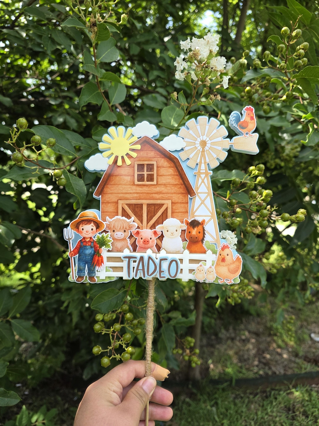 Farm Animal Cake Topper - Etsy