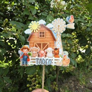 Farm Animal Cake Topper