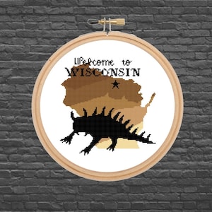 Hodag Cross Stitch - Welcome To Wisconsin - Cryptid Series