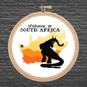 Grootslang Cross Stitch - Welcome To South Africa - Cryptid Series