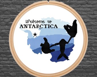 Ningen Cross Stitch - Welcome To Antarctica - Cryptid Series