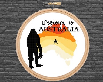 Yowie Cross Stitch - Welcome To Australia - Cryptid Series