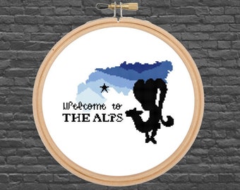 Tatzelwurm Cross Stitch - Welcome To The Alps - Cryptid Series