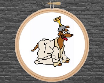 Lui pensa di essere papale - I Simpson - Divertente - Cartone animato - Schema punto croce