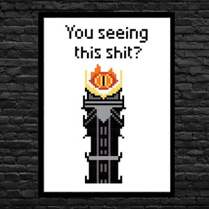 Sassy Sauron - Lord of the Rings - Cross Stitch Pattern image 1