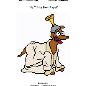 He Thinks He's Papal - The Simpsons - Funny - Cartoon - Cross Stitch Pattern image 2