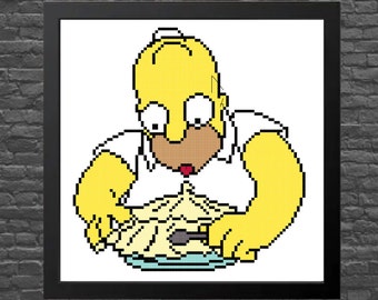 Vado al Clown College! - I Simpson - Divertenti - Cartoni animati - Homer Simpson - Schema punto croce