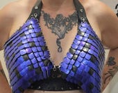 Scale Add-on for Leather Halter Top
