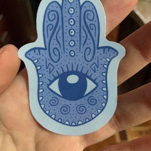 Hamsa Autocollant imperméable à l’eau , Hamza , Autocollant de protection , Mauvais œil