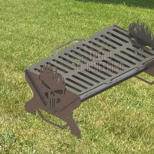 Archivos Dxf y SVG de corte láser plegables para fogatas estilo calavera ardiente, fogatas cortadas con plasma, barbacoa plegable, barbacoa plegable