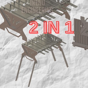 Collapsible Fire Pit Laser Cut Files: BBQ Grill DXF SVG (Digital Download)