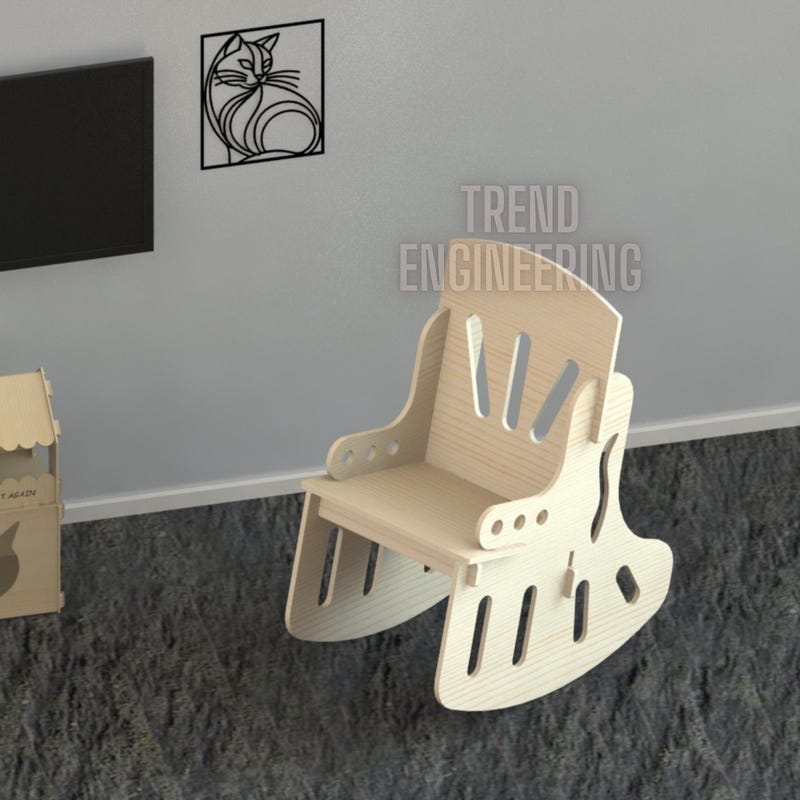 Rocking Chair Dxf - Etsy