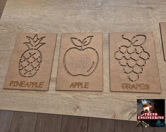 Fruit Montessori Painting Stencils, Painting