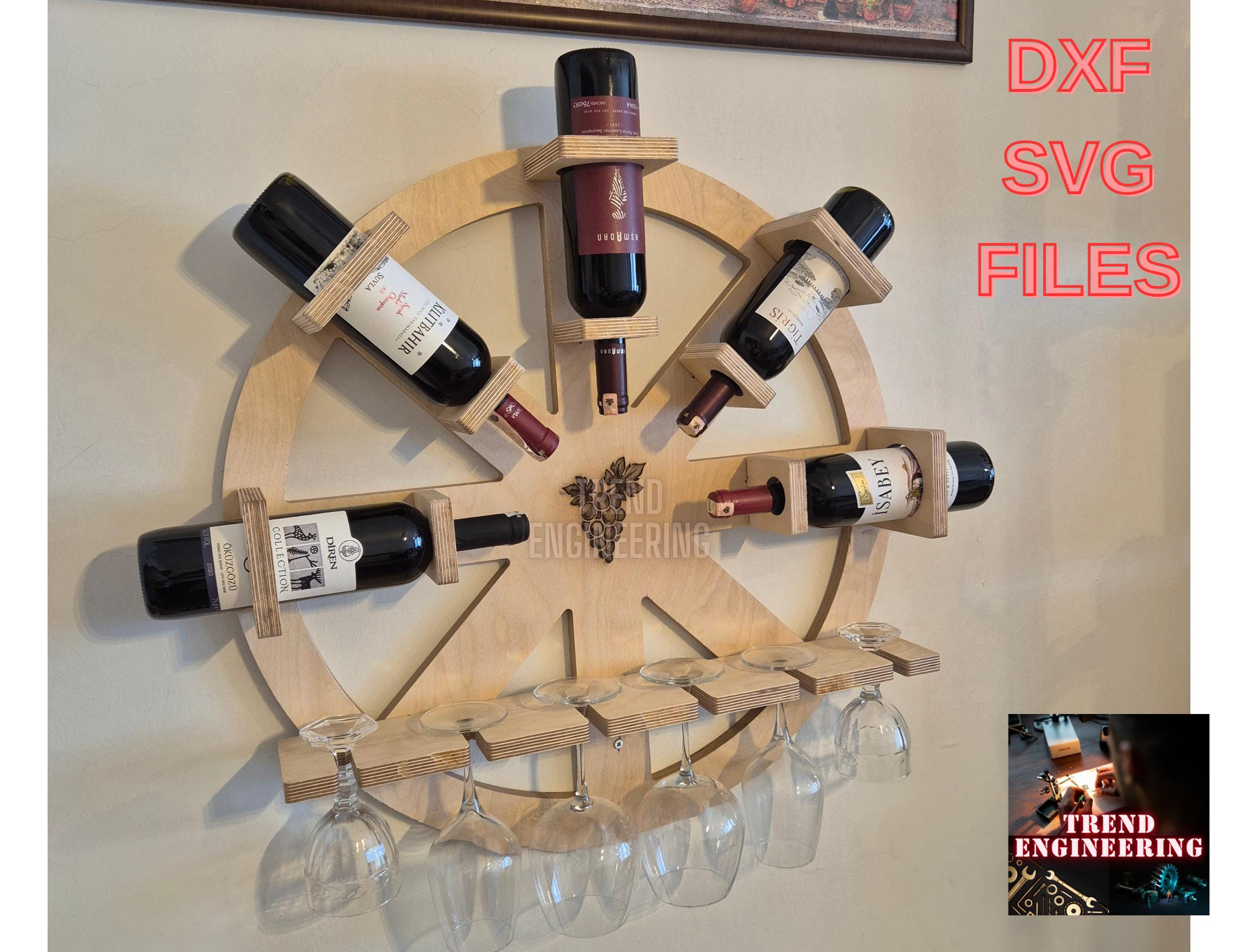 Ship Wheel Wine Rack CNC Cutting Decor Files: DXF SVG - Etsy
