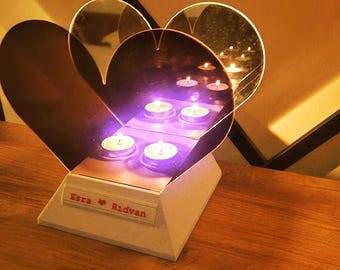 Personalized Infinity Candle Holder: 3D Printed