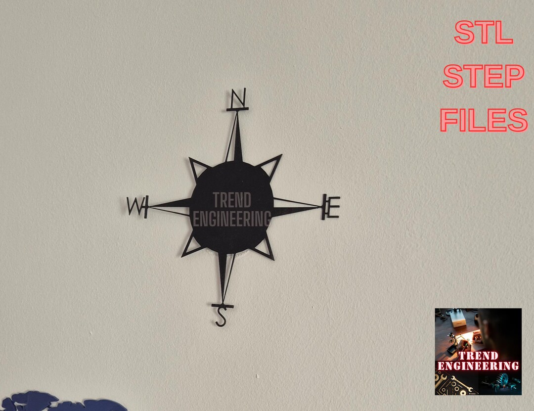 Compass Junction Box Cover Wall Decor 3d Print Files: STL, STEP - Etsy