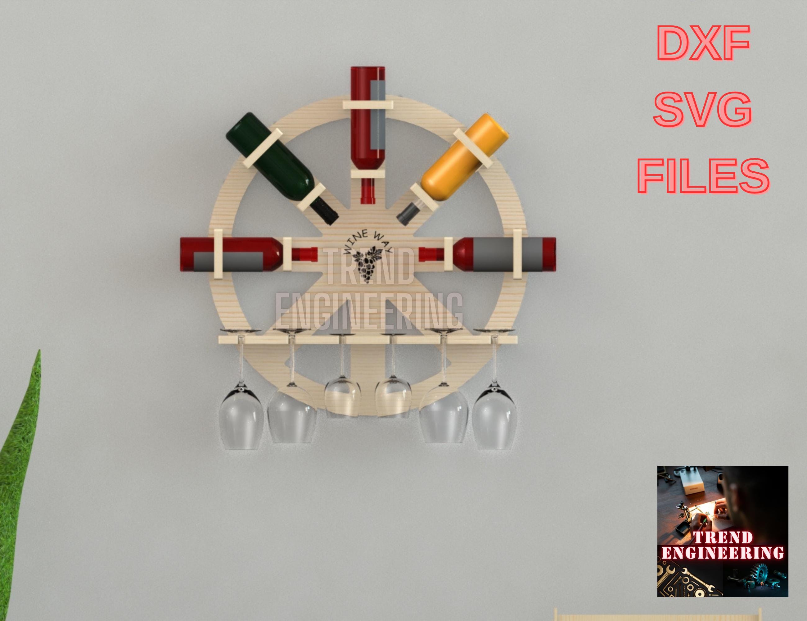 Ship Wheel Wine Rack CNC Cutting Decor Files: DXF SVG - Etsy