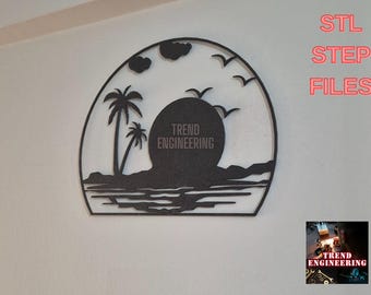 Island view Junction Box Cover Wall Decor 3D Print Files: STL, STEP