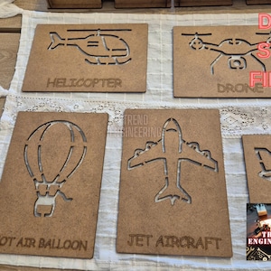 Airplanes & Ships Paint Template Laser Cut Files: SVG And DXF