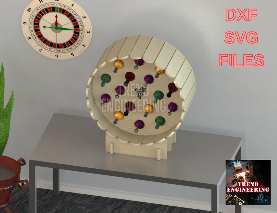 Cnc Router Wine Rack Barrel Style Wine Rack CNC Router Cut Files DXF and SVG, Fair Market ...