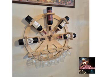 Ship Wheel Wine Rack