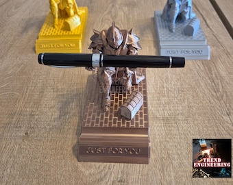 Personalized Gift Knight Pen Holder & Phone Holder: 3D Printed