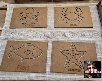 Fish Montessori Painting Stencils, Painting