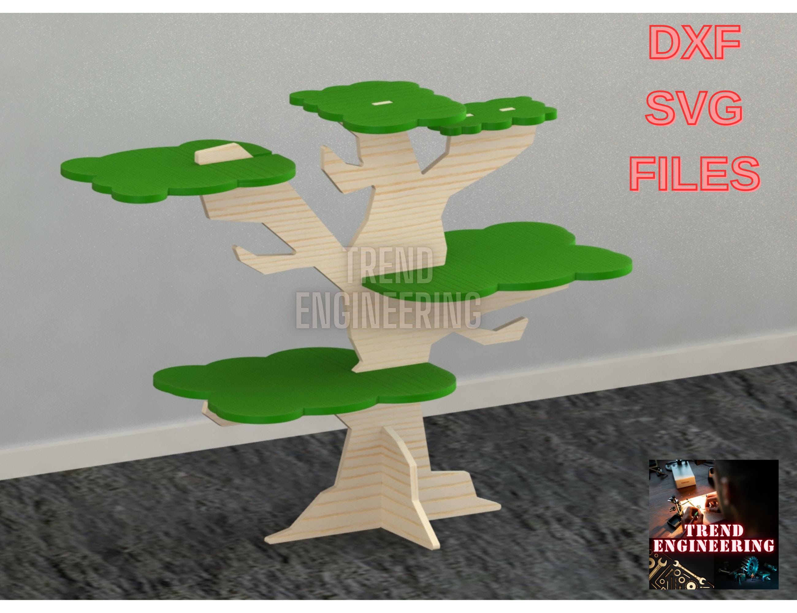 Stand Up Tree Router Template Tree Style Collapsible Display Stand CNC Router Cut Files: DXF, SVG - Etsy