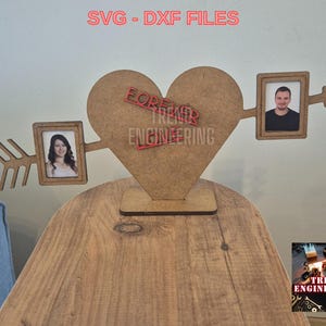 Cadre photo avec flèche de cheminée découpé au laser, fichiers DXF SVG