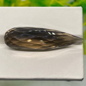 Gota de quartzo fumê de qualidade AAA, gema marrom, pedra polida à mão para confecção de joias.