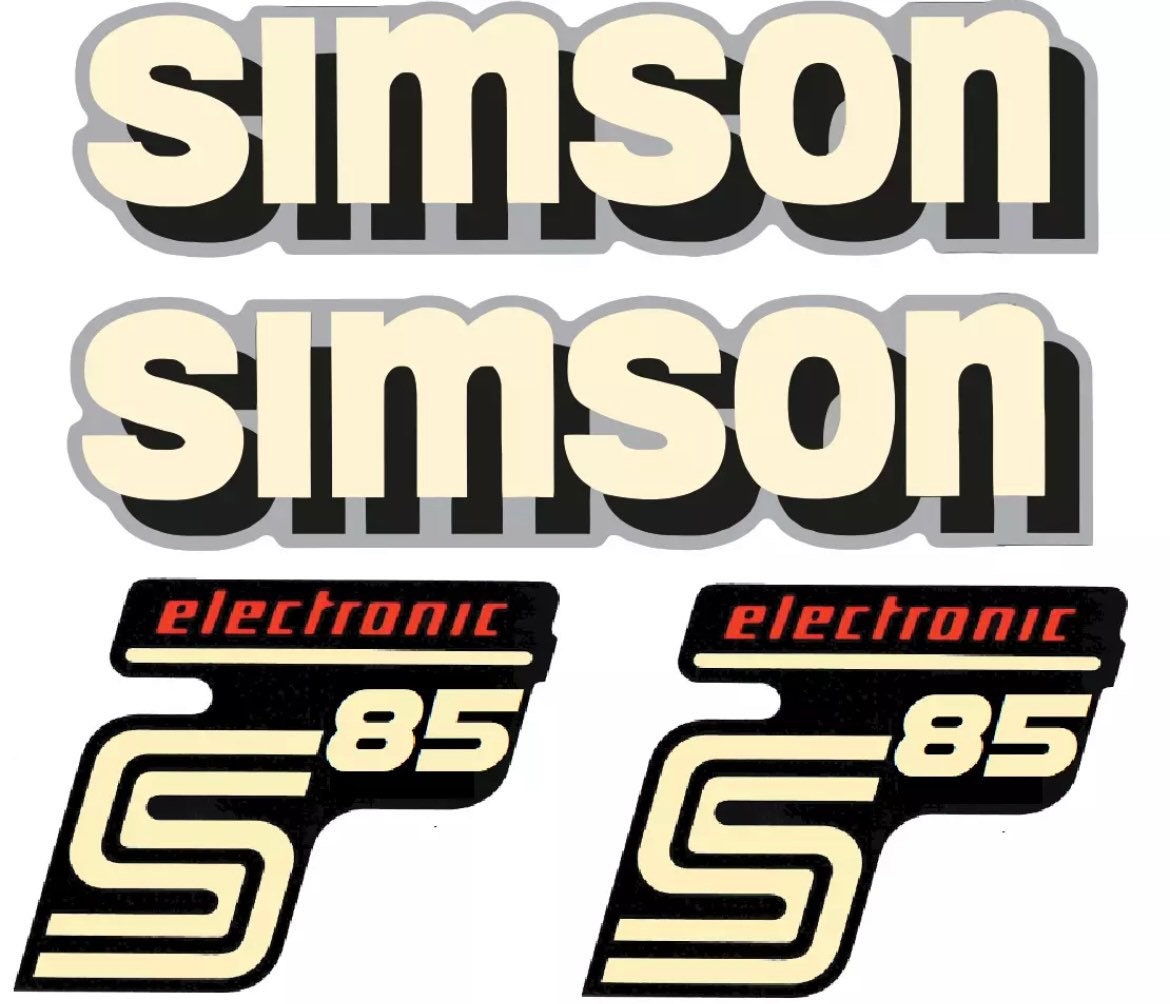 Decor Set Simson S85 Electronic Retro Sticker Set