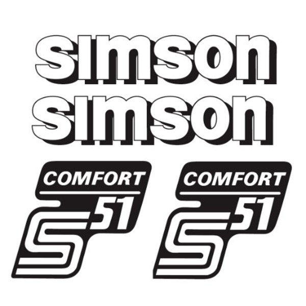 Simson  S51 Comfort  IFA  Aufkleber Set  Dekor Premium Retro DDR  IFA