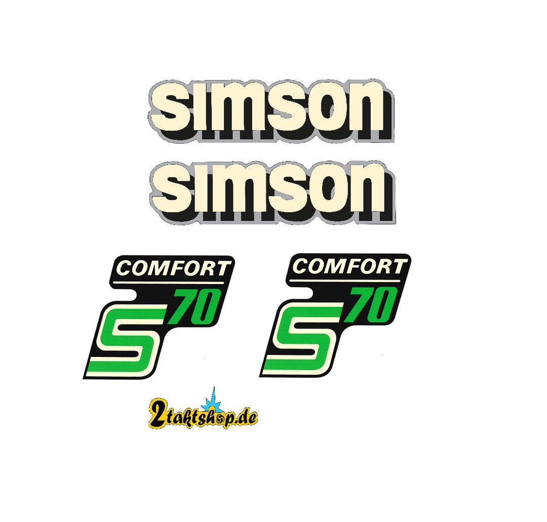 Dekorsatz Simson S70 Comfort Retro Aufkleber Set S51 - .de