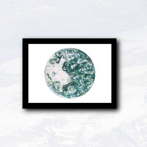 Auf mattem A6-Format gedruckte Postkarte zum Angebot: Green Planet
