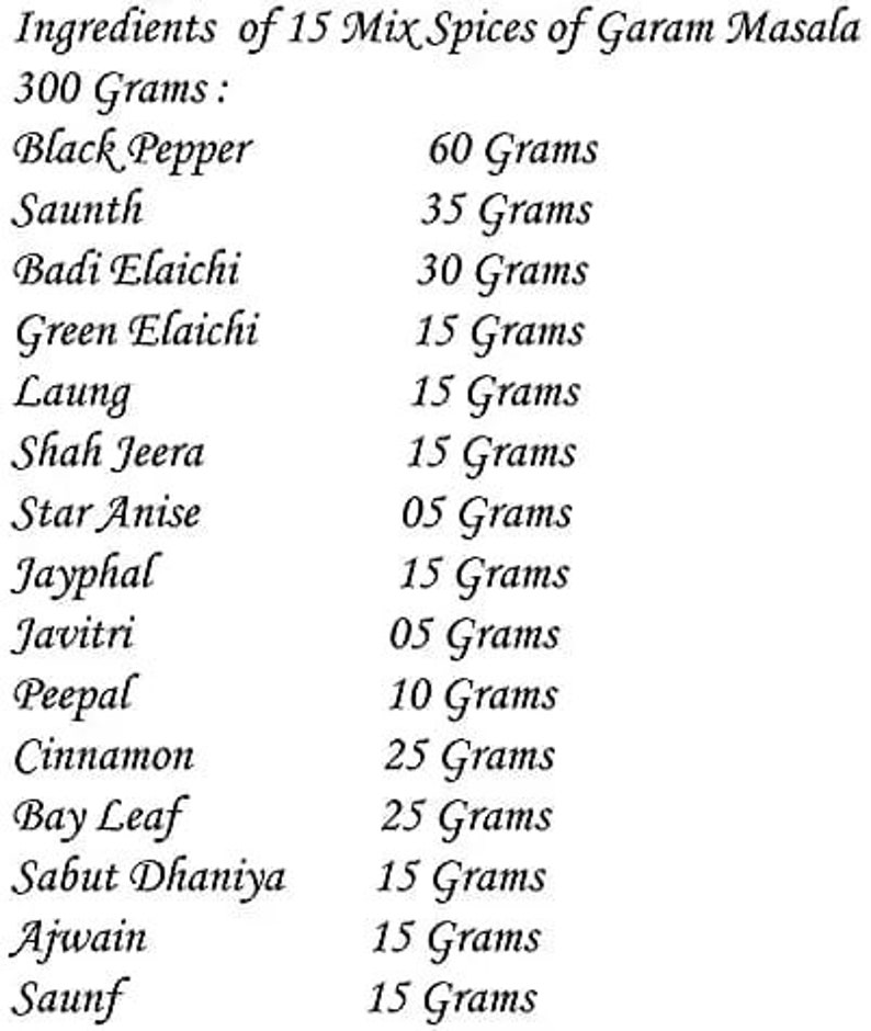 Premium Pack of 15 Aromatic Whole Garam Masala Spices Combo Etsy India