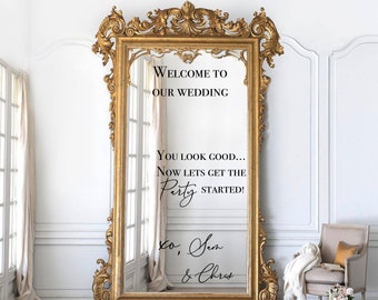 Cheapest and fastest! Selfie mirror decal for weddings or events! Totally customizable!