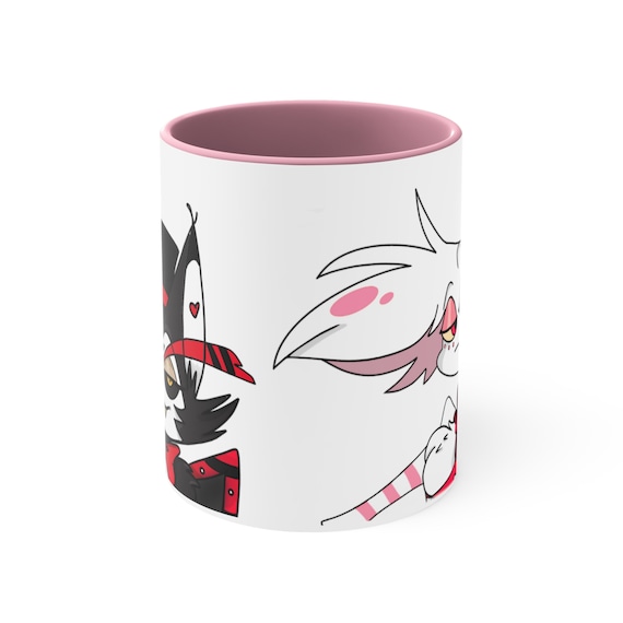 Husker Dust Hazbin Hotel Accent Coffee Mug, 11oz Angel Dust and