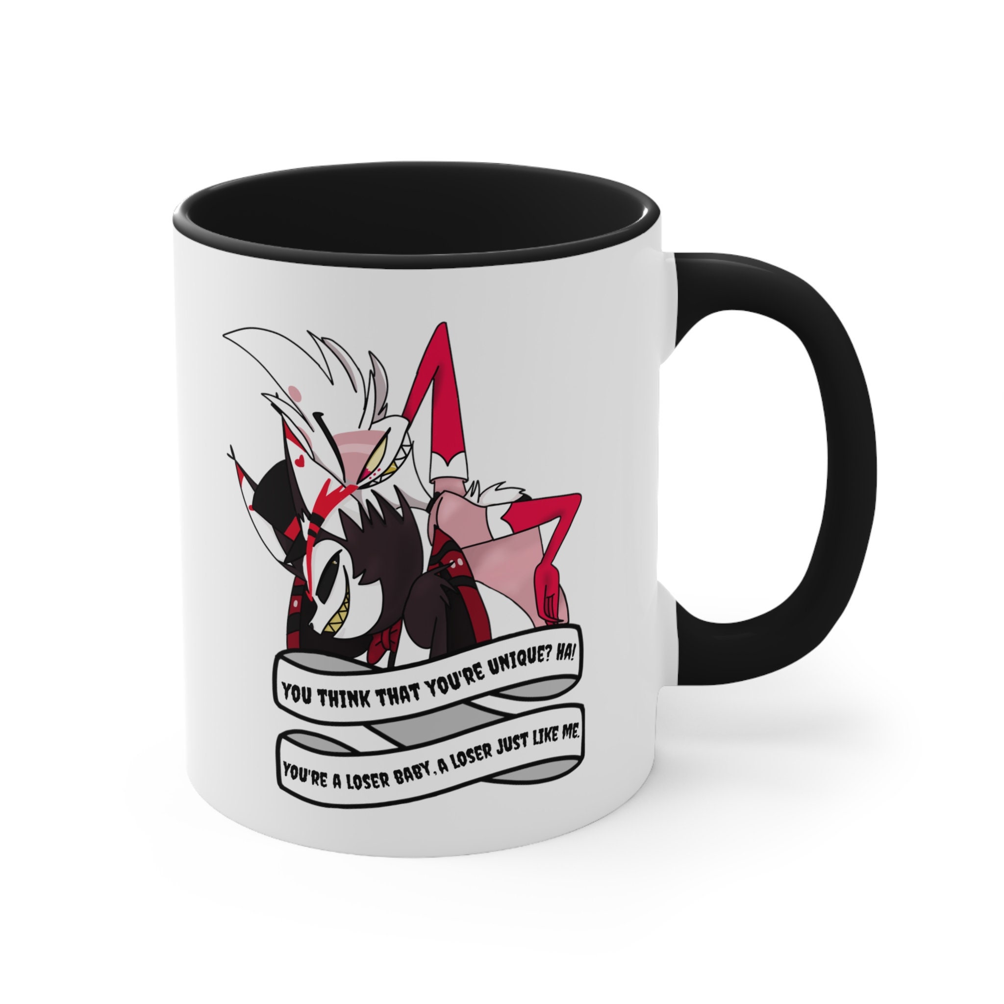 Angel Dust and Husk Loser Baby Hazbin Hotel Accent Coffee Mug